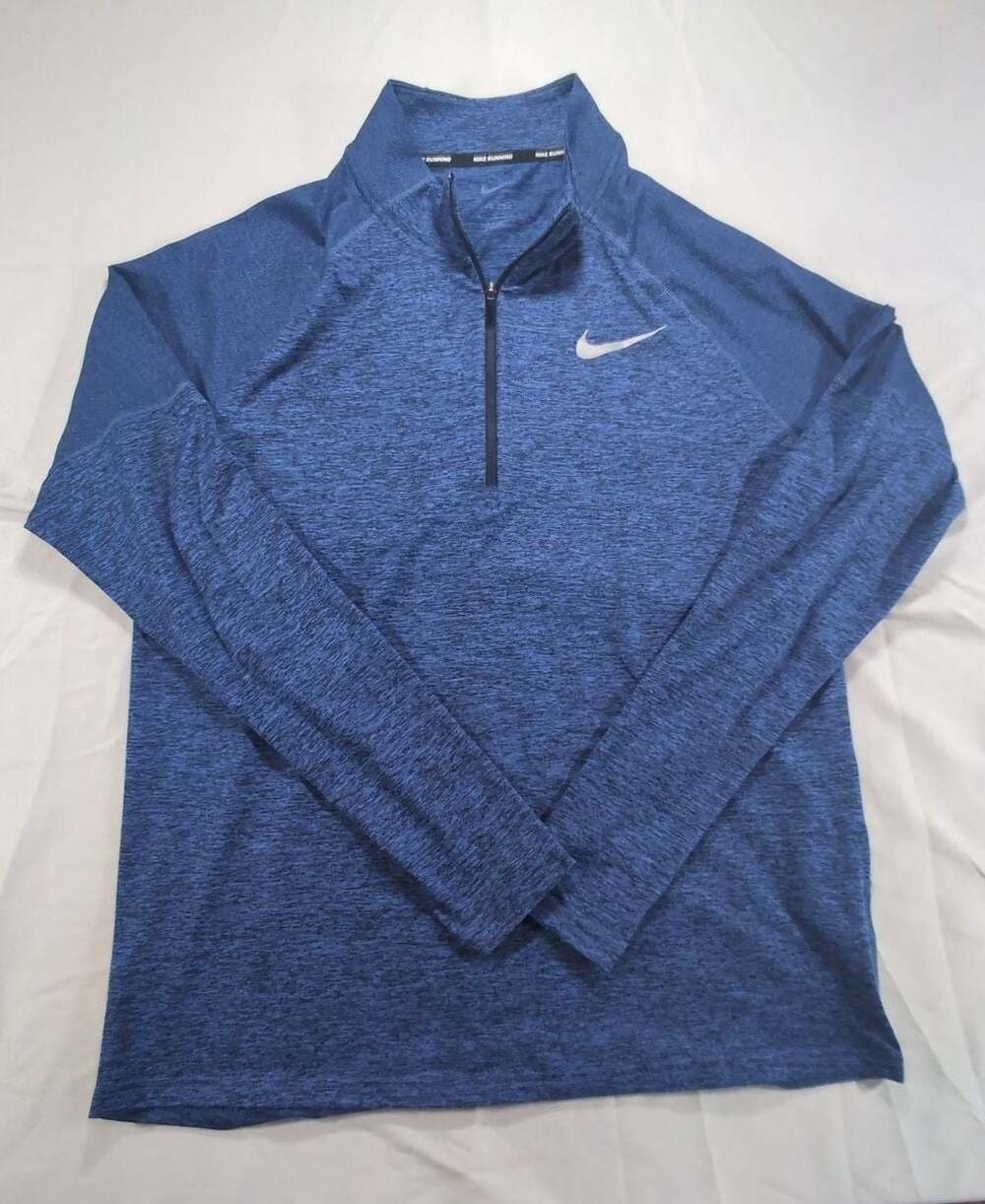 Nike Dri-FIT Element Half-Zip Long Sleeve Running Top Blue Heathered
